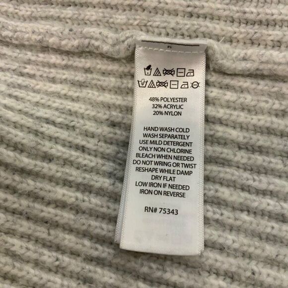 Joie Light Grey Long Sleeve Shawl Collar Open Cardigan Sweater Medium - Picture 10 of 10